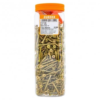 Eureka Chipboard Cut Screw Smooth Shank Yellow Passivated 4.0X40mm Quantity:500 - Cashbuild
