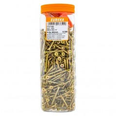 Eureka Chipboard Cut Screw Smooth Shank Yellow Passivated 4.0X40mm Quantity:500, EUREKA - Cashbuild