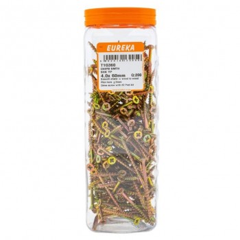EUREKA CHIPBOARD SMOOTH SHANK YELLOW PASSIVATED STEEL 4X60mm Quantity:200 - Cashbuild