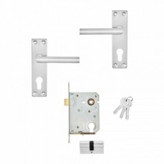 Mackie Leo Brushed Satin & Cyl Lock, MACKIE - Cashbuild