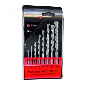 Bruno Drill Bit Set Masonary 8 Piece, BRUNO - Cashbuild