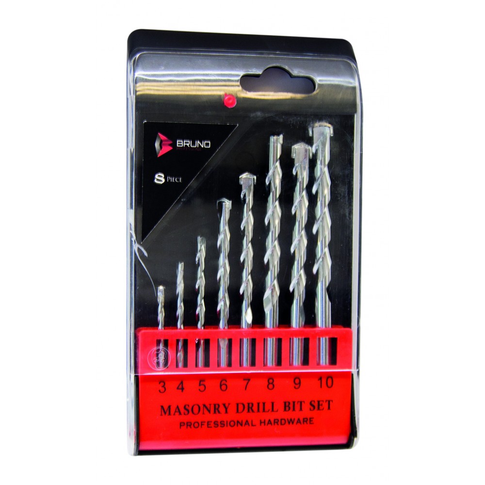 Bruno Drill Bit Set Masonary 8 Piece, BRUNO - Cashbuild Bruno Drill Bit Set Masonary 8 Piece, BRUNO - Cashbuild