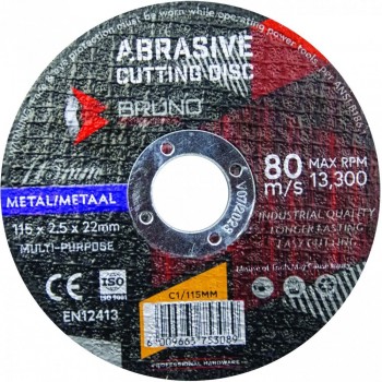 Bruno Cutting Disk Steel 115mm, BRUNO - Cashbuild
