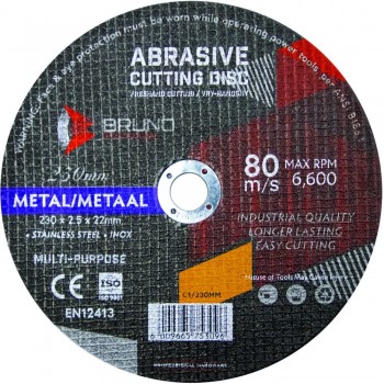 Bruno Cutting Disk Steel 230mm, BRUNO - Cashbuild