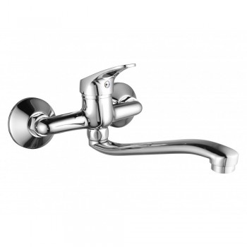 Quartz Loop Sink Mixer Wall Type, TRIUMPH - Cashbuild