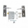 3 Lever Red Econo Mortice Lockset Chrome Plated, TROJAN - Cashbuild
