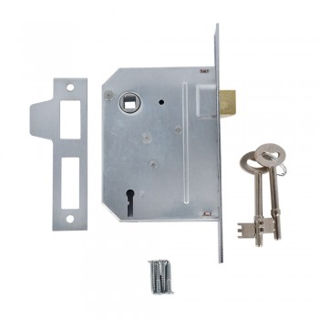 3 Lever Red Econo Mortice Lock Insert Chrome Plated, TROJAN - Cashbuild
