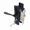 3 Lever Chrome Plated 8 inch Lockset York Matt Black - Cashbuild