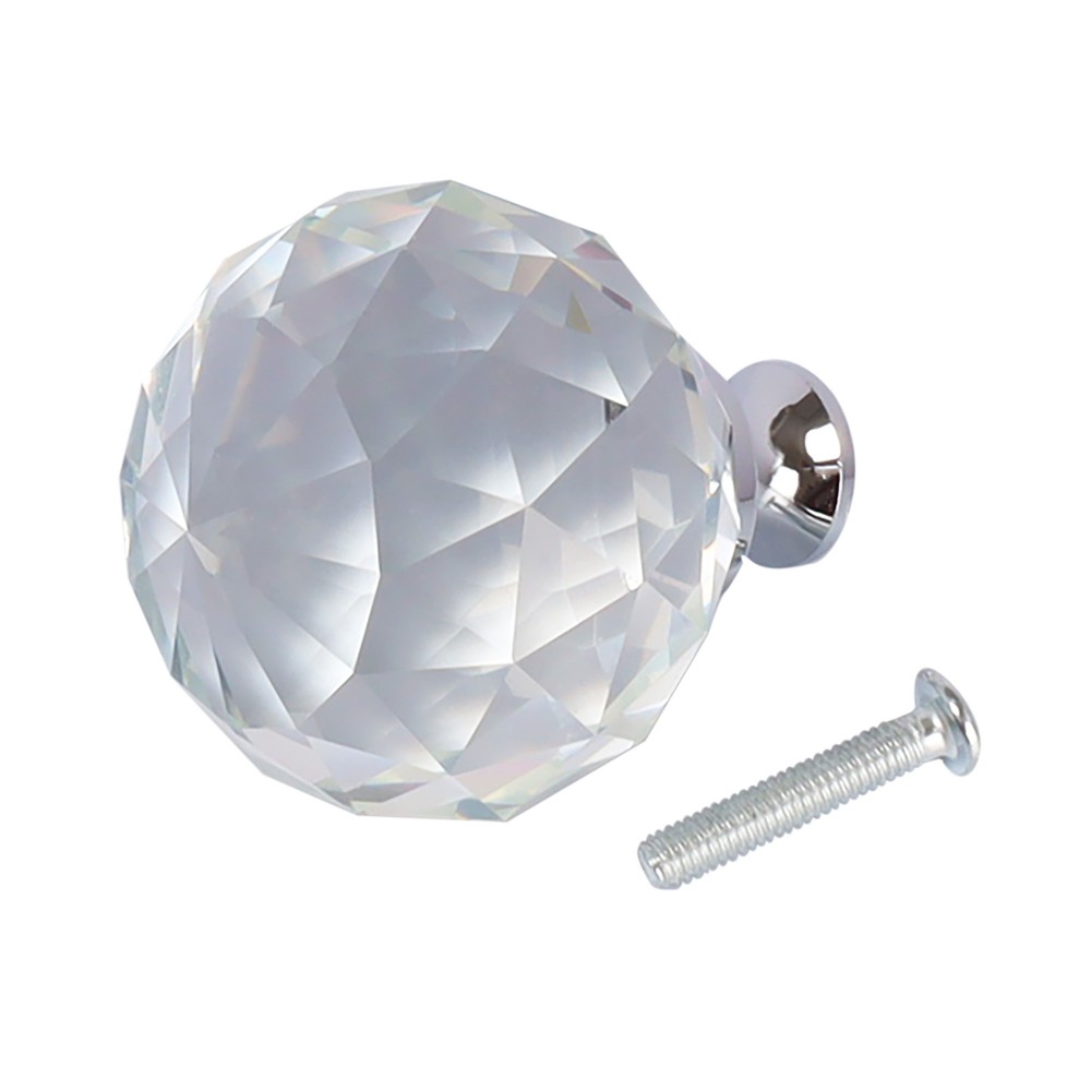Crystal Knob Chrome Base 40mm, TROJAN - Cashbuild Crystal Knob Chrome Base 40mm, TROJAN - Cashbuild
