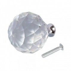 Crystal Knob Chrome Base 40mm, TROJAN - Cashbuild