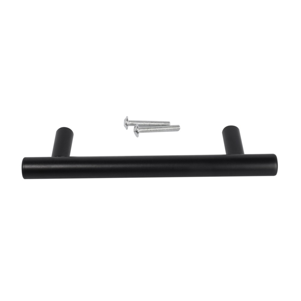 Stainless Steel Hollow Bar Handle 96mm - Matt Black, TROJAN - Cashbuild Stainless Steel Hollow Bar Handle 96mm - Matt Black, TROJAN - Cashbuild