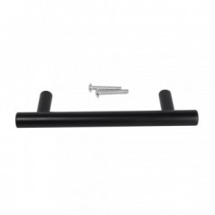 Stainless Steel Hollow Bar Handle 96mm - Matt Black, TROJAN - Cashbuild