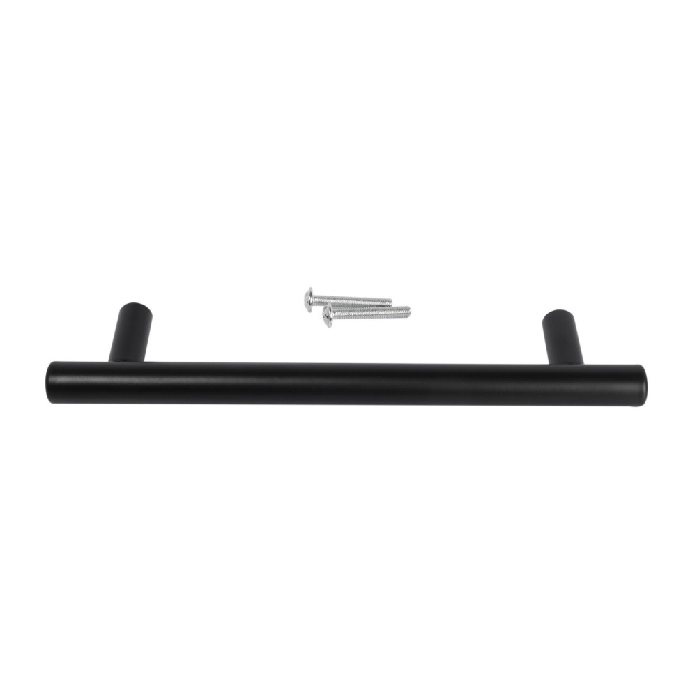 Stainless Steel Hollow Bar Handle 128mm - Matt Black, TROJAN - Cashbuild Stainless Steel Hollow Bar Handle 128mm - Matt Black, TROJAN - Cashbuild