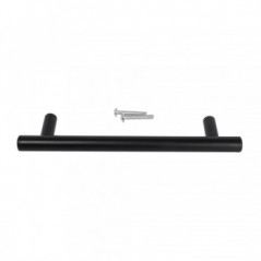 Stainless Steel Hollow Bar Handle 128mm - Matt Black, TROJAN - Cashbuild