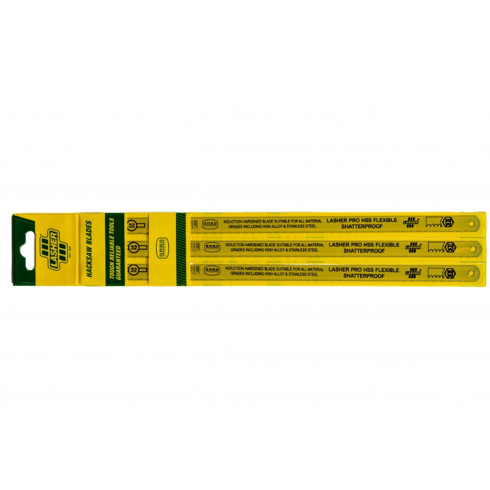 Hacksaw Blade 300mm 32Tpi 3Pc Lasher, - Cashbuild Hacksaw Blade 300mm 32Tpi 3Pc Lasher, - Cashbuild