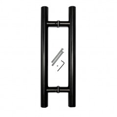 Two-Tone Stainless Steel Straight Matt Black Pull Handle 32X300X450mm, TROJAN - Cashbuild