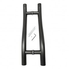 Two-Tone Stainless Steel S-Shape Matt Black Pull Handle 32X300X450mm, TROJAN - Cashbuild