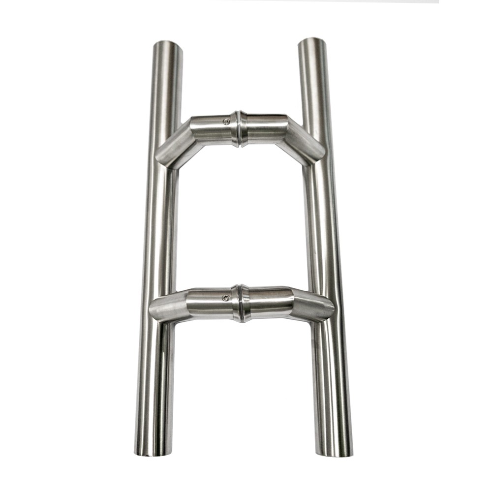 Two-Tone Stainless Steel Mitre T Pull Handle 32X150X400mm, TROJAN - Cashbuild Two-Tone Stainless Steel Mitre T Pull Handle 32X150X400mm, TROJAN - Cashbuild