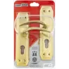 Fort Knox Lockset Luxe Euro Profile French 8 Inch Brass Plated