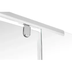 Entrée Shower Door Pivot And Return Panel Chrome 880x880x1850mm, ENTRÉE - Cashbuild