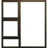 Window Frame Aluminium Eco-Ptt1515 Left Hand 1.5Mx1.5M Bronze,  - Cashbuild