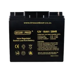 Battery 12V 18Ah Lead Acid, Securi-Prod - Cashbuild