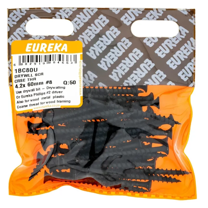 Drywall Screw 4,2 X 60mm Quantity:50, EUREKA - Cashbuild Drywall Screw 4,2 X 60mm Quantity:50, EUREKA - Cashbuild