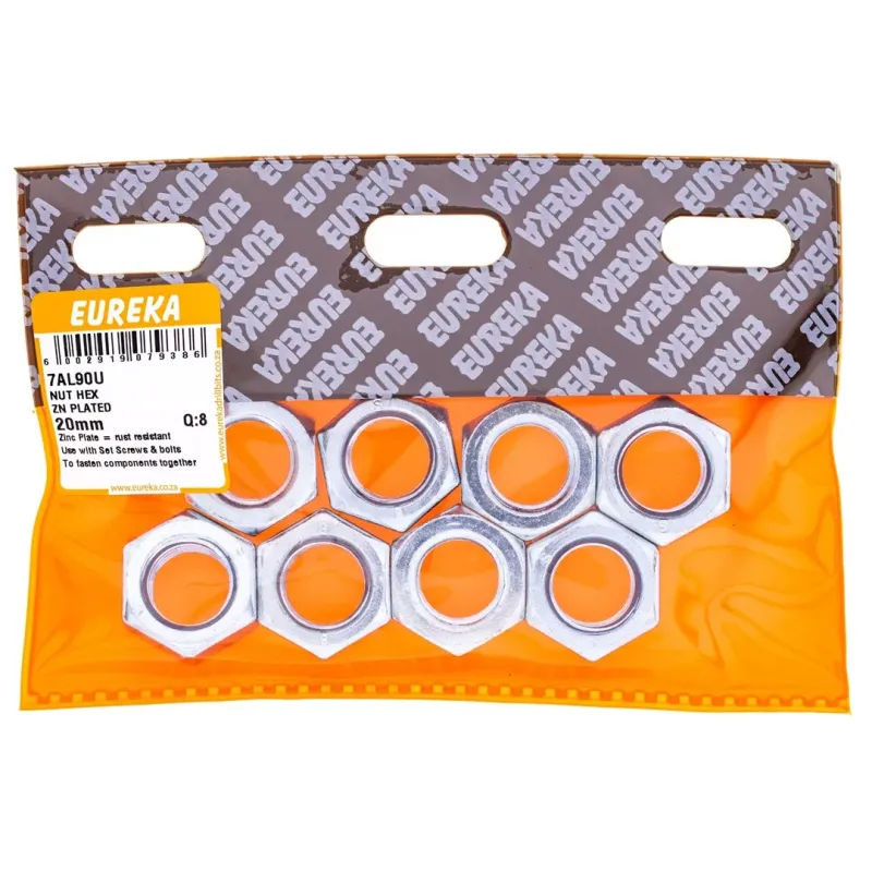 Hexagon Nut 20mm Quantity:8, EUREKA - Cashbuild Hexagon Nut 20mm Quantity:8, EUREKA - Cashbuild