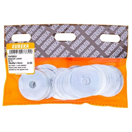 EUREKA WASHER LARGE ZINC PLATED 10X45X1.5mm Quantity:35 - Cashbuild