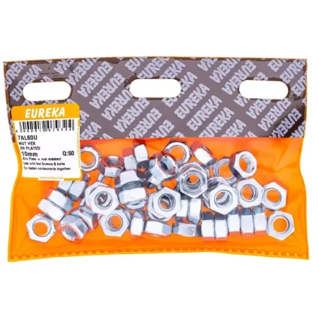 Eureka Nut Hex Zinc Plated 10mm Quantity:50, EUREKA - Cashbuild