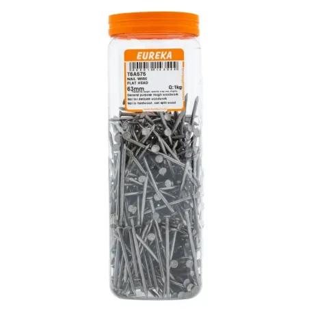 Eureka Nail Wire Flat Head 63mm Quantity:1Kg, EUREKA - Cashbuild