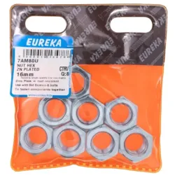 Eureka Nut Hex Zn Plated 16mm Quantity:8, EUREKA - Cashbuild