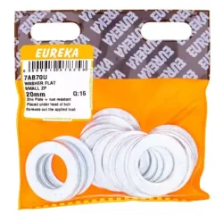EUREKA WASHER FLAT SMALL ZINC PLATED 20mm Quantity:15 - Cashbuild