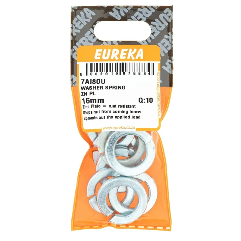 Eureka Washer Spring Zn Pl 16mm Quantity:10, EUREKA - Cashbuild Eureka Washer Spring Zn Pl 16mm Quantity:10, EUREKA - Cashbuild