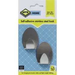 Oval Stainles Steel Hook Medium 2 Pack, MTS - Cashbuild