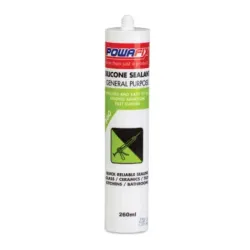 Powafix B60 Clear gp Silicone Sealant 260ml, POWAFIX - Cashbuild