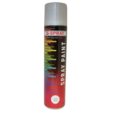 Q-Spray Paint gloss White 300ml, Q-Spray - Cashbuild