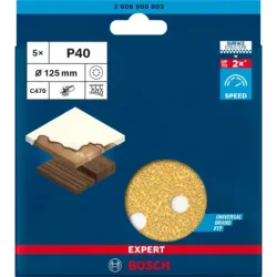 Sanding Disc 120Grit Bosch 125mm,  - Cashbuild