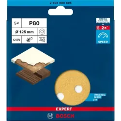 Sanding Disc 40Grit Bosch 125mm,  - Cashbuild