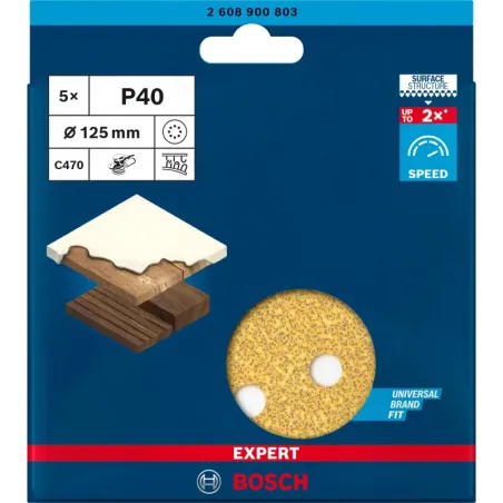 Sanding Disc 80Grit Bosch 125mm,  - Cashbuild