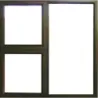 Window Frame Aluminium ECO-PTT1212  Left Hand 1.2mX1.2m Bronze,  - Cashbuild