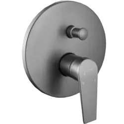 Lunalux Concrete Divtr Shower Mixer gunmetal, ICON - Cashbuild