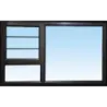 Window Frame Aluminium 28-PT159 Left Hand with Burglar Bar Bronze,  - Cashbuild