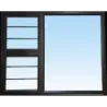 Window Frame Aluminium 28-PTT1512 Left Hand with Burglar Bar Bronze,  - Cashbuild