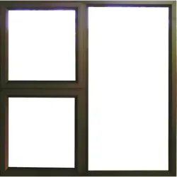 Window Frame Aluminium ECO-PTT1212  Left Hand 1.2mX1.2m Bronze,  - Cashbuild