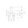Coral Undertile Stop Tap Cxc 15mm,  - Cashbuild