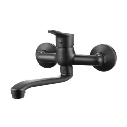 Quartz Black Sink Mixer Wall Type,  - Cashbuild