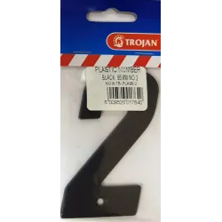 Number Plastic Small Black 95mm No. 2,  - Cashbuild