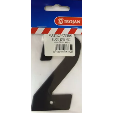 Number Plastic Small Black 95mm No. 2,  - Cashbuild