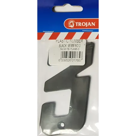 Number Plastic Small Black 95mm No. 3,  - Cashbuild